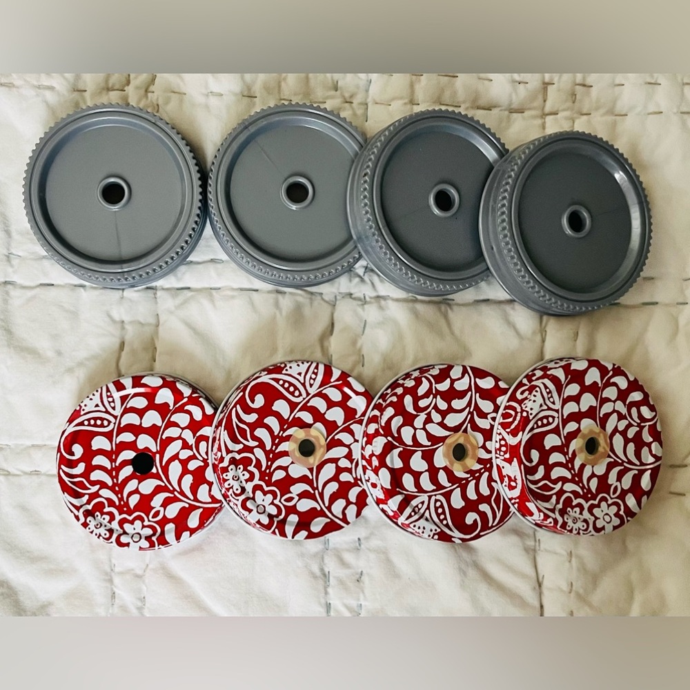 Mason Jar drink lids - 8 pc